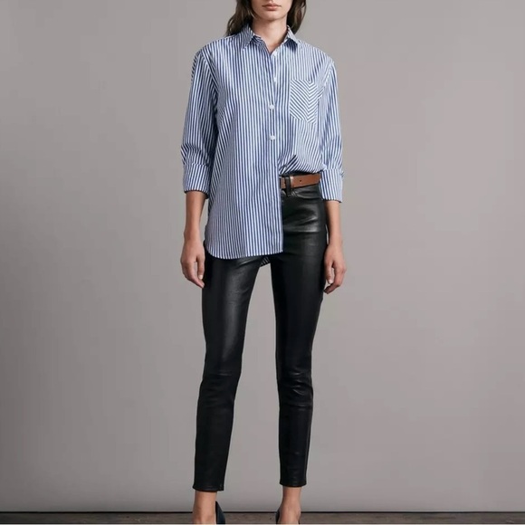 rag & bone Denim - Rag & Bone Nina High Rise Women’s Skinny Jeans In Coated Black​​​​​​​